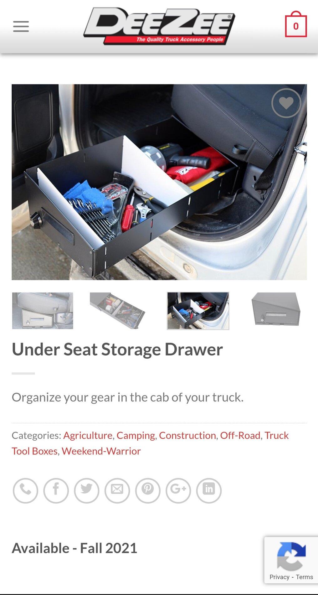 Under Seat Storage Drawer - Dee Zee