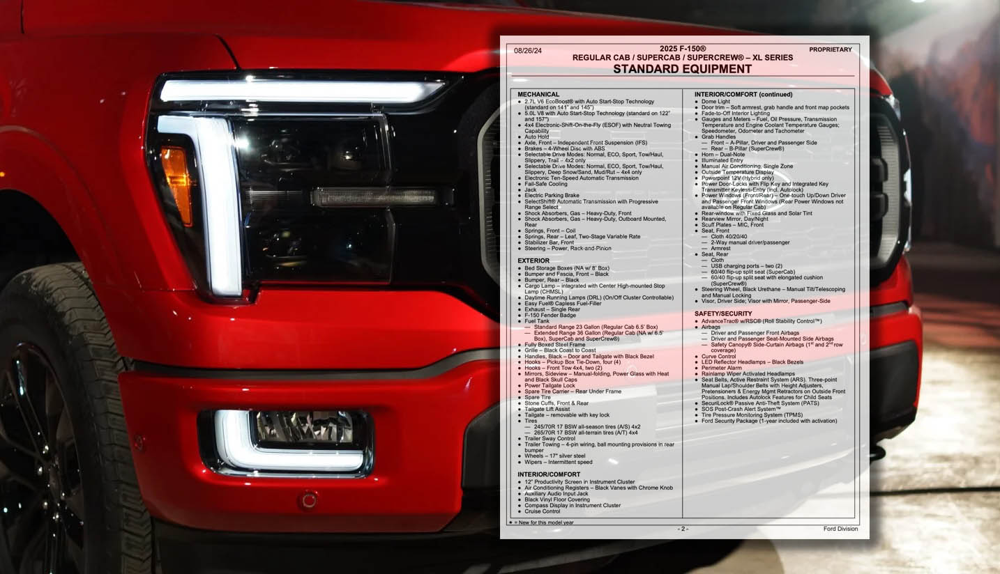 2025 F-150 Order Guide  F150gen14 -- 2021+ Ford F-150, Tremor, Raptor 